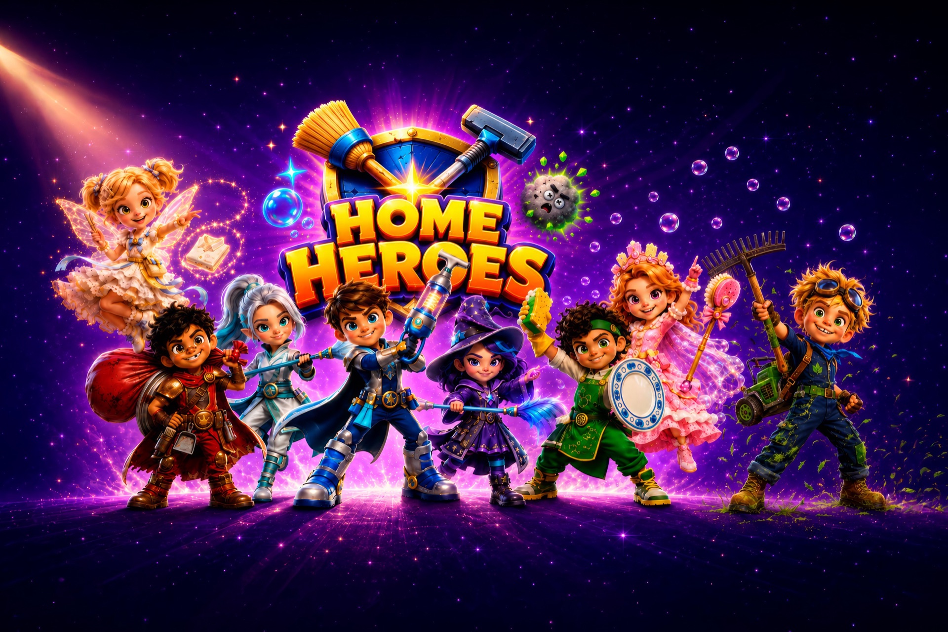 Home Heroes — hahmot ja key art