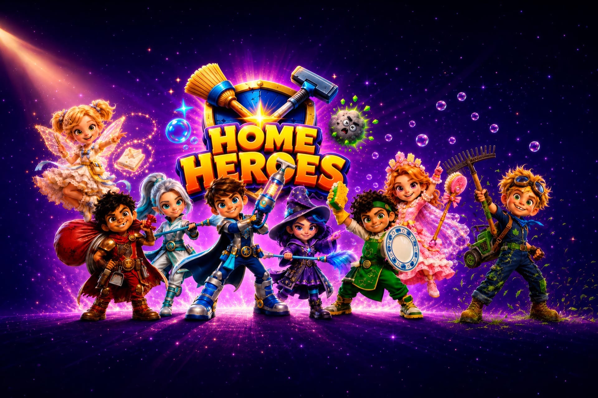 Home Heroes — hahmot ja key art